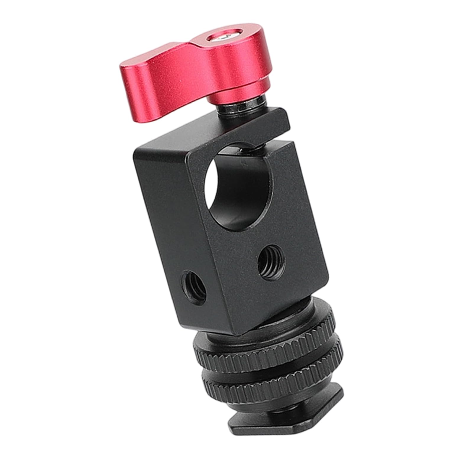 Shurhome Red Single Hole Pipe Clamp For 15Mm Pipe Aluminum Home Improvement Rod Mount With 1 / 4Inch-20 Thread Screw Accessories