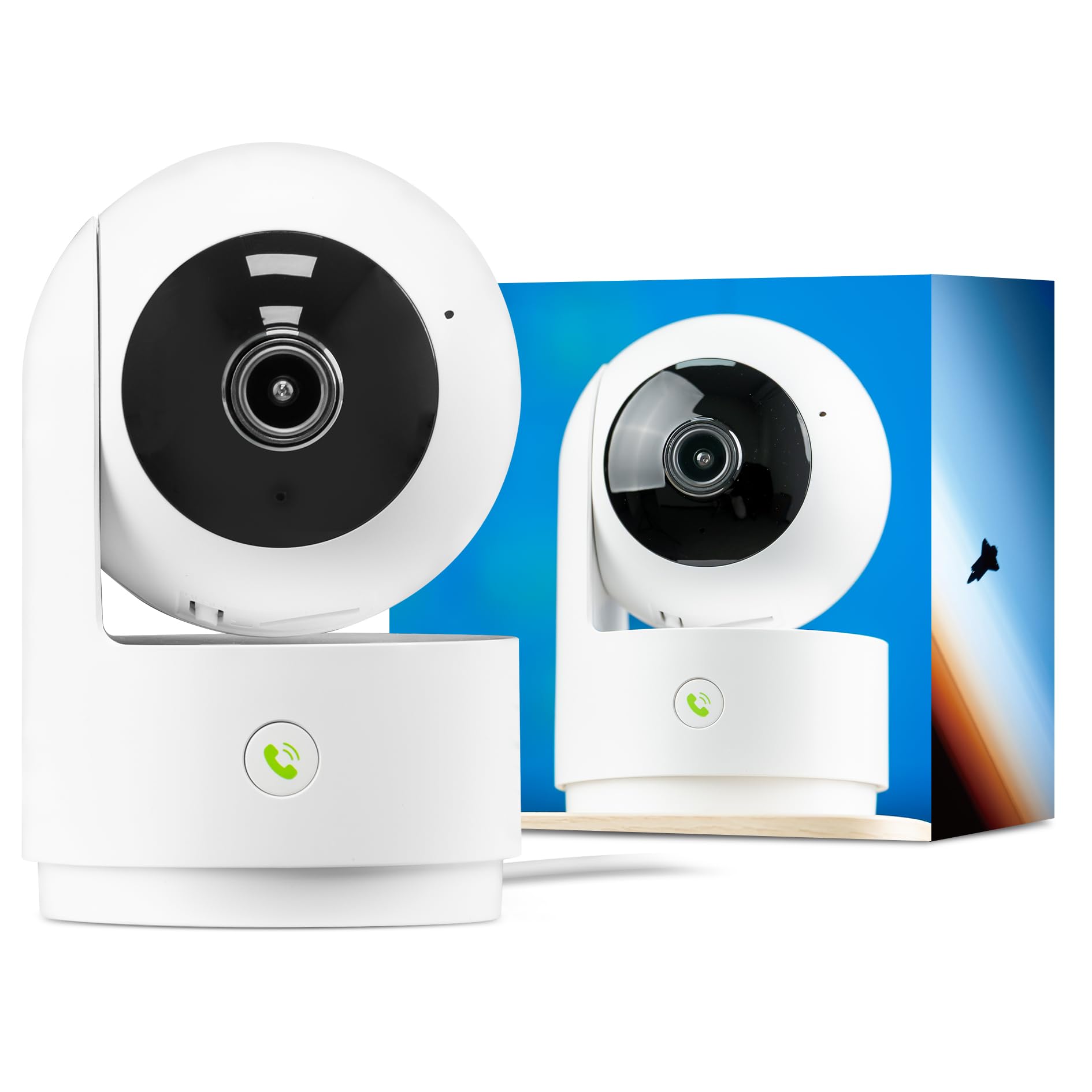 Vicohome 2K Innenkamera, Plug-in, KI-Tracking, Heimsicherheit, Haustier-/Babymonitor, 360° Ansicht Schwenken/Neigen, Zwei-Wege-Audio, Nachtsicht, Einfache Einrichtung, WLAN, Audible Alarm, 180 Tage