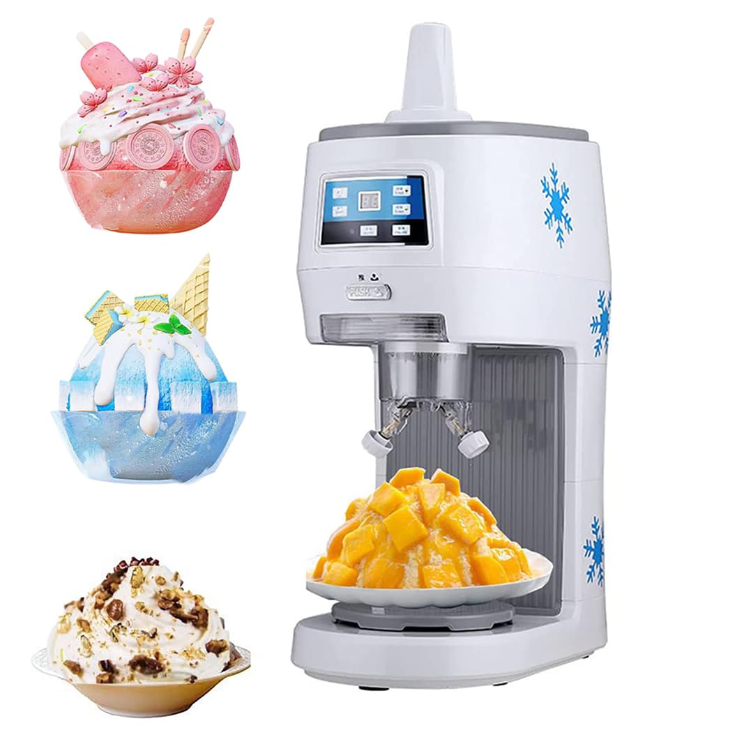 Machine à glace pilée commerciale avec écran LCD pour smoothies et boissons glacées