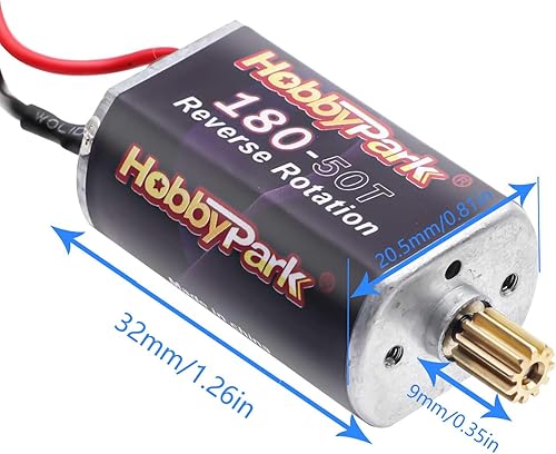Miniatura 2 de HobbyPark Motor cepillado de alto par 180 50T con engranaje de piñón 11T para Traxxas TRX4M actualizaciones 118 RC Crawler Car Aceessories
