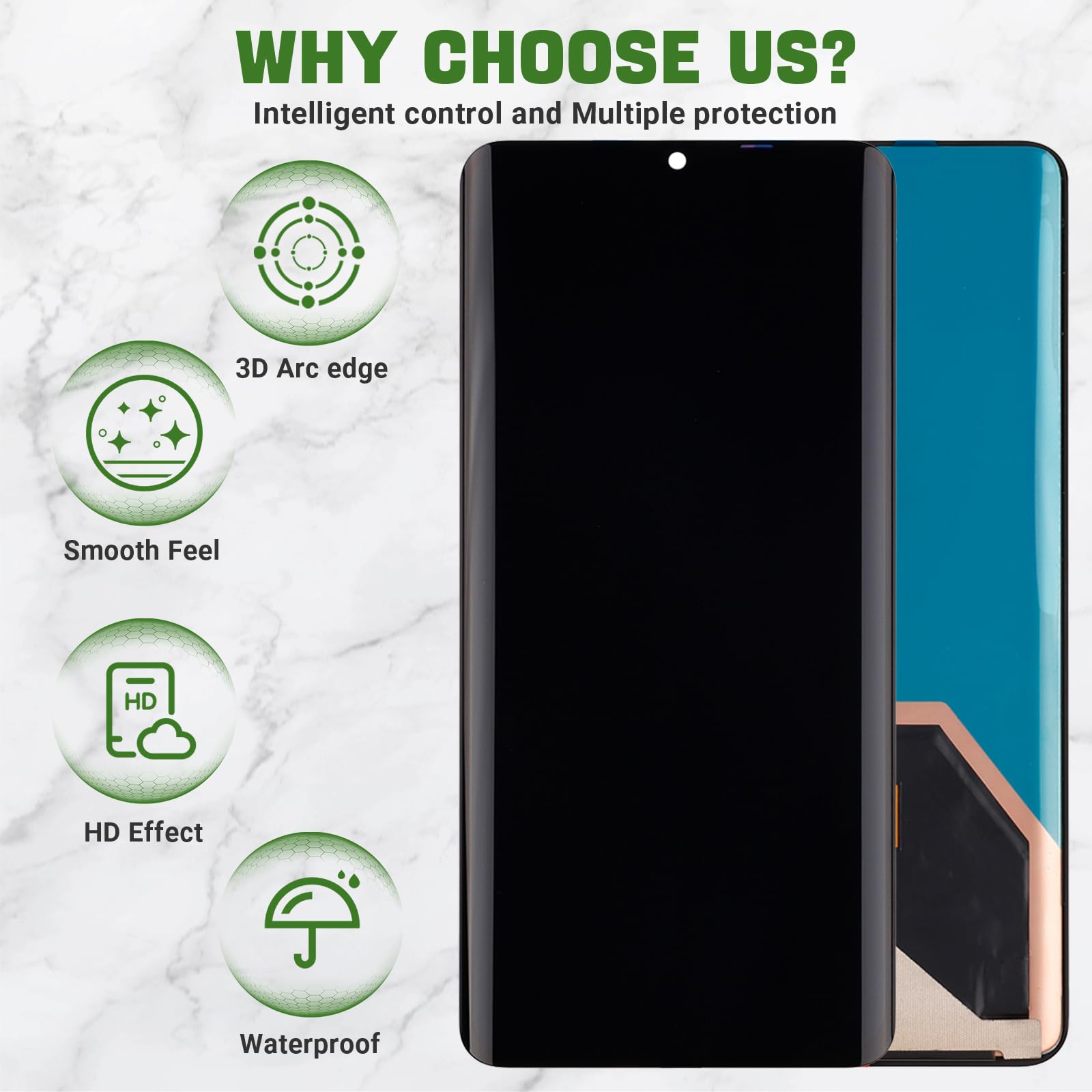 Nowy cyfrowy cyfrowy cyfrowy zestaw TFT LCD do Huawei P30 Pro LCD Display Touch Digitizer z ulepszonym zestawem narzędzi naprawczych bez funkcji odcisków palców