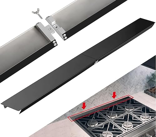 Cubierta trasera para placa de cocina, cubierta trasera de acero inoxidable, kit de molduras de tira de repuesto de 30 pulgadas para Whirlpool y la