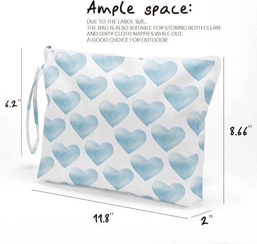 Miniatura 7 de Fokongna Bolsa de pañales para ropa sucia, bolsa impermeable para traje de baño, pañales, artículos de tocador para la playa, viajes, ropa sucia,