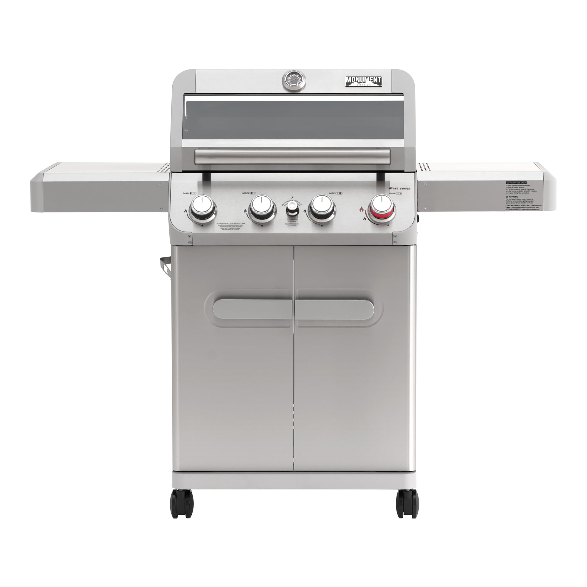 Monument Grills 4 Burner Propane Gas Grill, M410MBZ