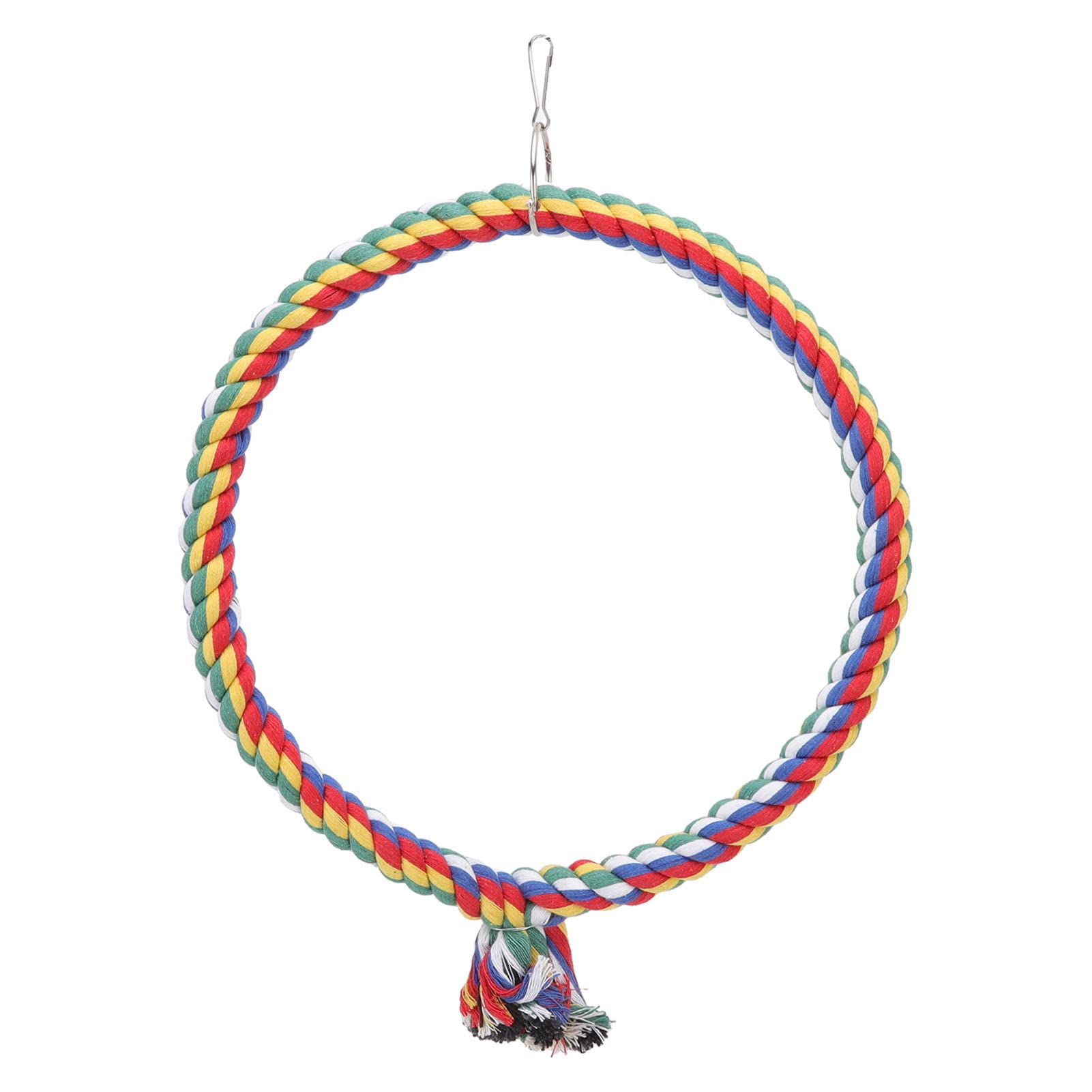Altalena per Pappagalli con e Corda di Cotone - Cerchio da Arrampicata per Uccelli - Disponibili Misure Piccole e Grandi - Ideale per Giochi all'Interno Ed all'Aperto