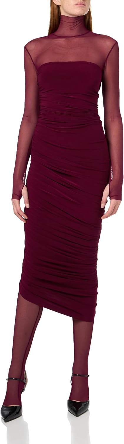 Norma Kamali Women's Ls Turtleneck Strapless Diana Gown W/Catsuit