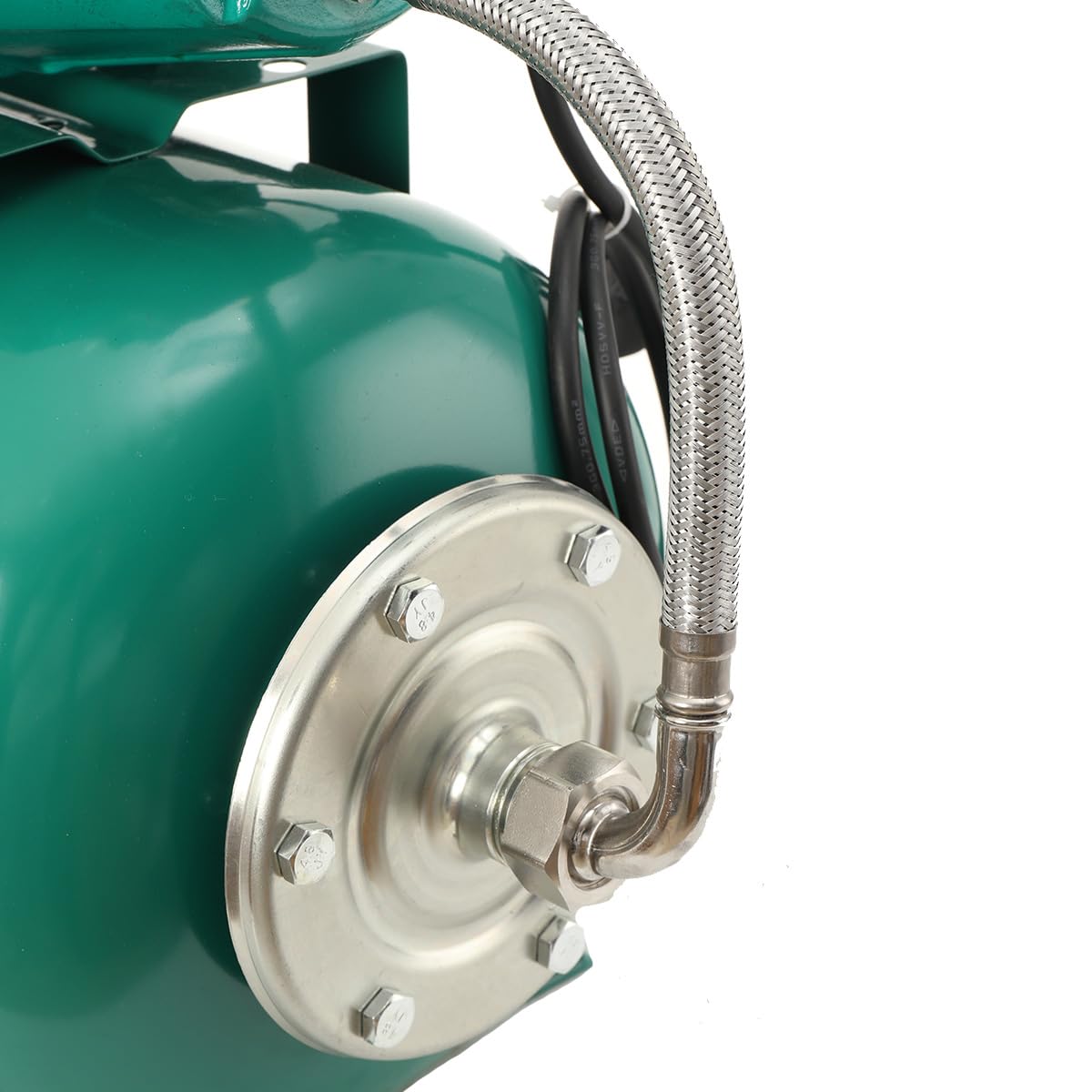 Bomba Agua Autoaspirante 1100W con Depósito 24L, Caudal 3000L/h | IP44 resistente al agua, caudal 50L/min, altura 45m, aspiración 9m, presión 3.5bar, conexión G1, para riego y drenaje