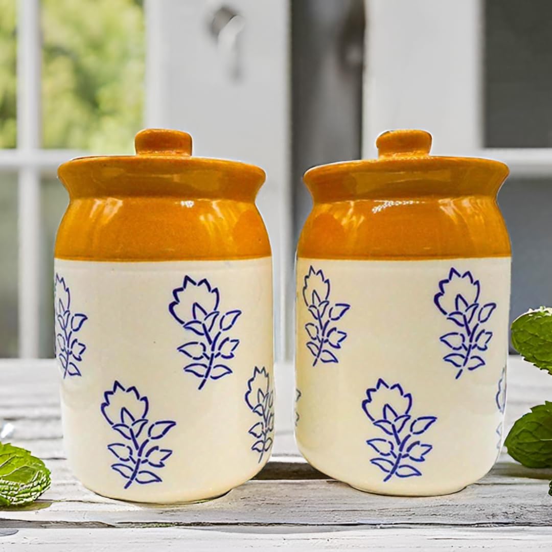 Buy Kraftlik Handicrafts Ceramic Jars Table Pickle Jar Set with