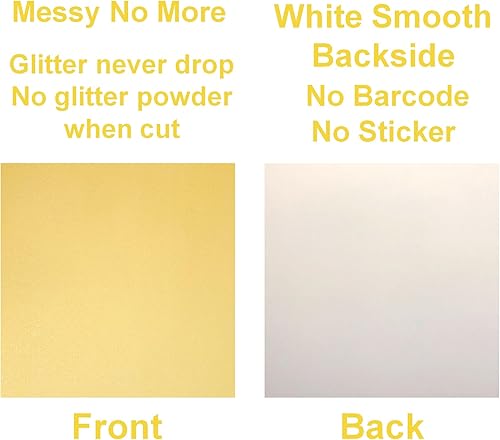 Miniatura 4 de Cartulina amarilla con purpurina (10 hojas, 300 gsm) Cartulina amarilla 12 x 12 cartulina de color (amarillo)