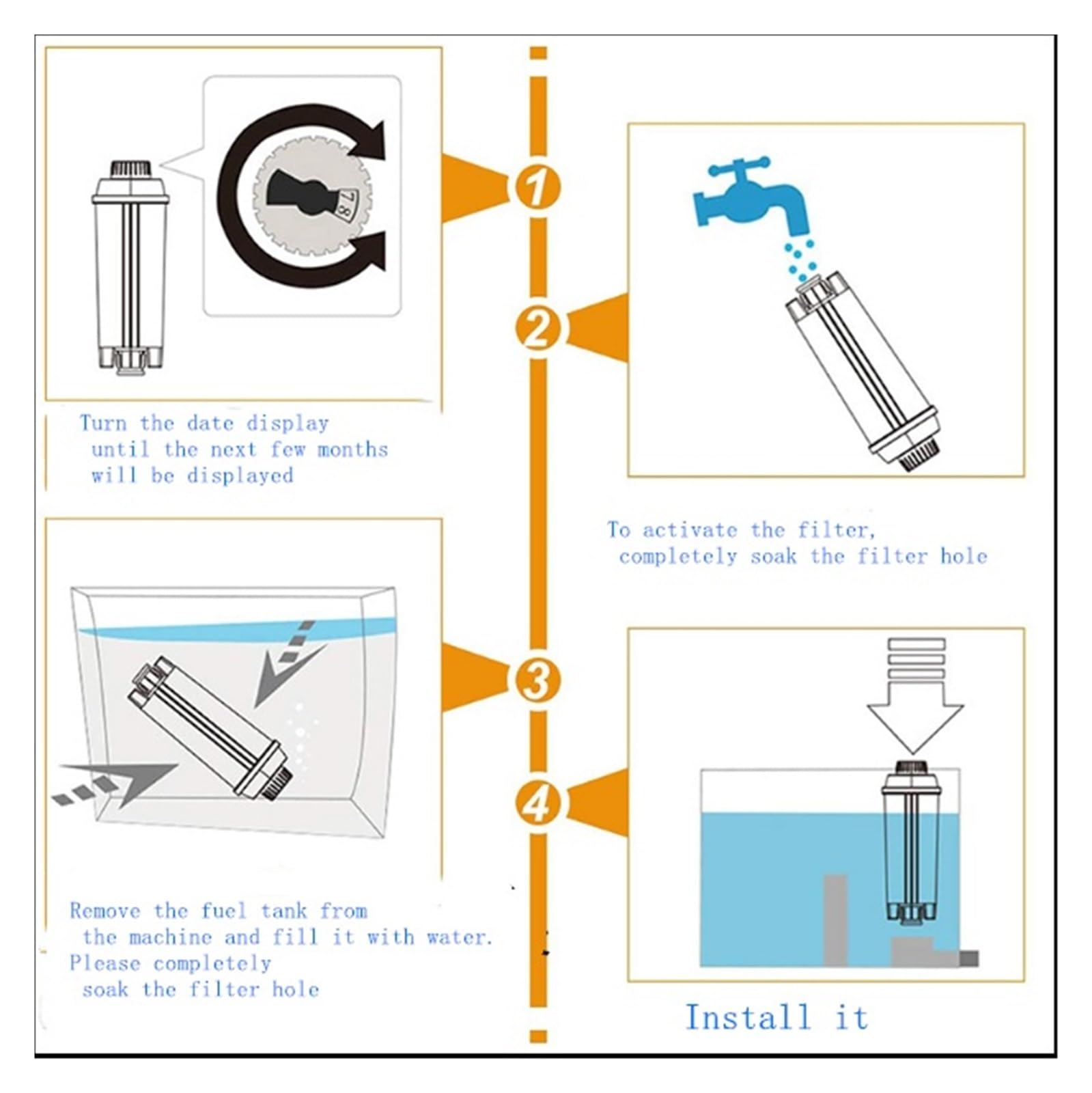 Cartouches De Filtre À Eau De Remplacement, 5 Pièces, Compatibles Avec Delonghi, Adoucisseur De Charbon Actif For Machine À Café Automatique DLS C002