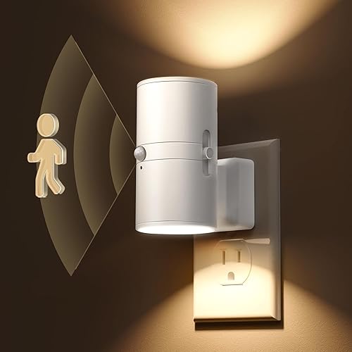 L LOHAS LED Luz nocturna con sensor de movimiento enchufable, luz nocturna activada por movimiento, luz con sensor de oción para interiores para