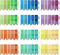 Vista 8 de Temiary 1200 pestañas adhesivas transparentes para índice, marcadores de página para anotar libros, pestañas translúcidas de bandera de flecha