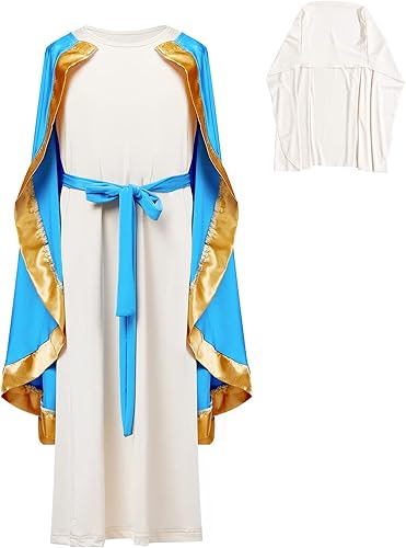 Miniatura 7 de Disfraz de Santa María para niñas, disfraz bíblico cristiano para cosplay