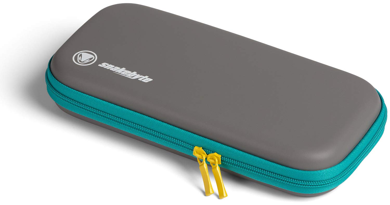 snakebyte Carry: Case - Sturdy Storage Case For Nintendo Switch Lite - Grey/Turquoise/Yellow (Nintendo Switch)