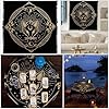 Indian Consigners Altar Cloth Golden Unique Wolf Witchcraft Alter Tarot Spread Top Cotton Fabric Royal Cloth Wicca Square Spiritual 24 by 24 Sacred Cloth (Golden Wolf) #1