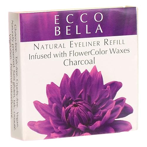 Ecco Bella Delineador de ojos rico y cremoso en polvo, fácil de aplicar, húmedo o seco, (carbón)