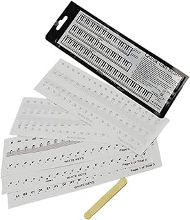 SUPVOX 6pcs Piano Keys Sticker Printable Tags Letters Stickers Removable Labels Letter Piano Stickers Key Piano Sticker Keyboard Music Note Sticker Piano Beginner Stickers Piano Decal Pvc