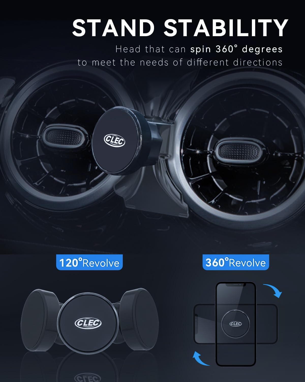 BEHAVE Magnetic Phone Mount for Mercedes-Benz GLA-Class 2021-2024,360°Adjustable Phone Holder for Benz GLA 2021-2024 Compatible with iPhone,Android Phones image 5