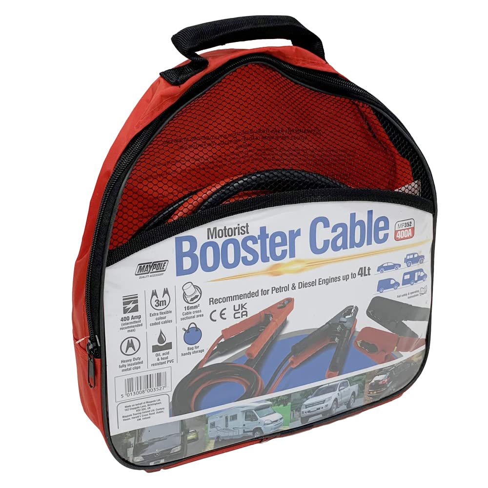 Maypole 352 - Cavi di avviamento High Performance in Rame, 16 mm x 3 m