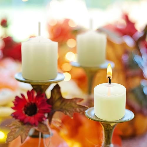 Miniatura 2 de Velas votivas blancas sin perfume a granel, 36 paquetes de velas pequeñas de cera de 1.5 pulgadas para bodas, fiestas, vacaciones y hogar, 10 horas