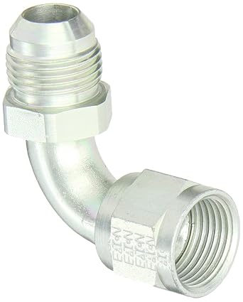 Eaton Aeroquip 500454-10S 90 Degree Heavy Swivel Nut Elbow, JIC 37 Degree End Types, Carbon Steel, 5/8 JICf x 5/8 JICm End Size, 5/8" Tube OD