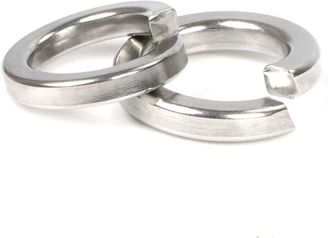 100 Pcs M4 Split Lock Washer Spring Lock Washer, 304 Stainless Steel,Gasket Ring for M4 Screw Bolts