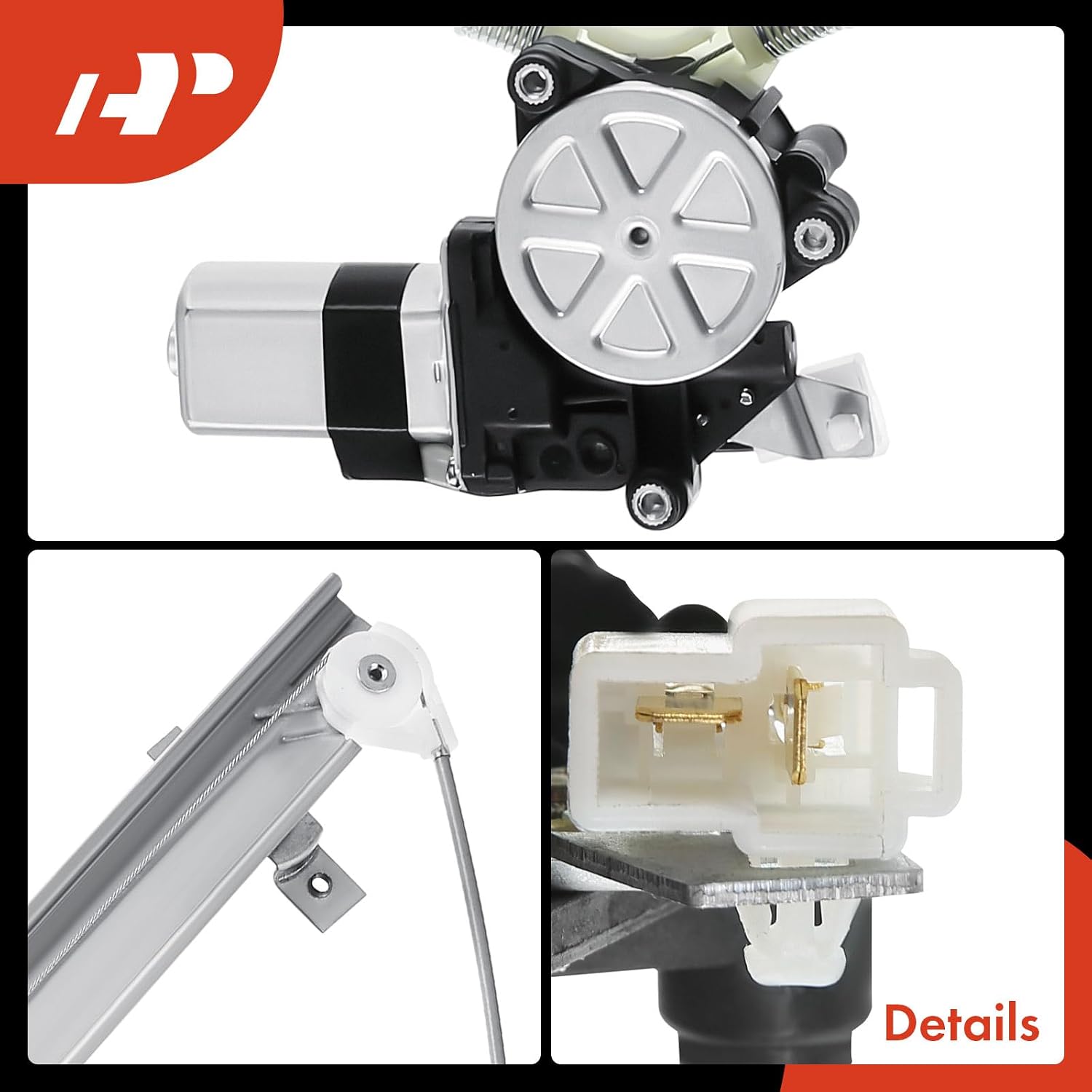 A-Premium Electric Power Window Regulator with Motor Compatible with Mitsubishi Montero 1992-2000 Sport Utility Front Right Passenger Side