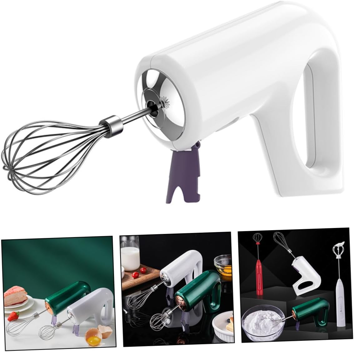 Alipis Electric Milk Frother Handheld Electric Egg Beater Handheld Mixer Fast Baking Tool