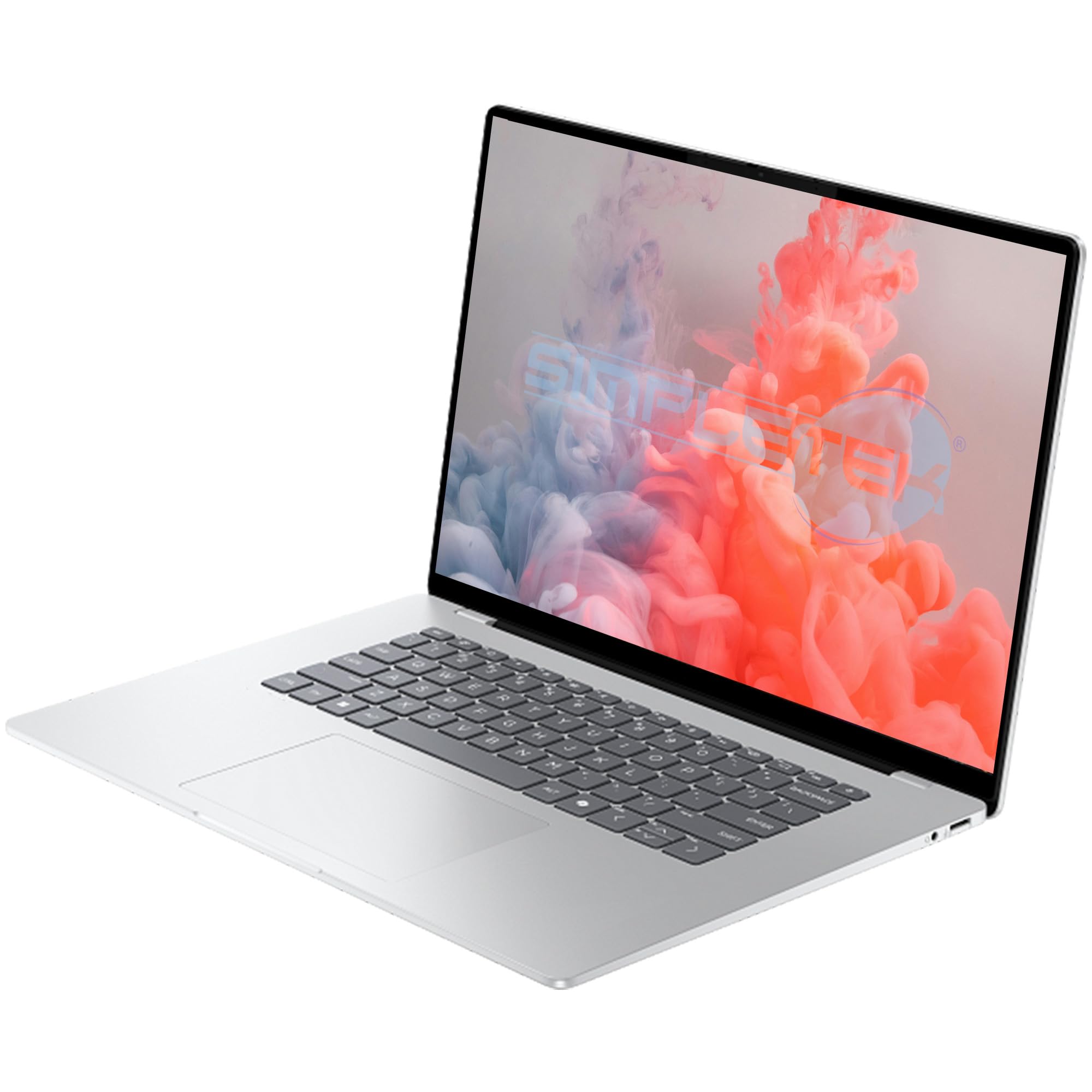 SIMPLETEK - Laptop 16" - 16GB 120GB - Octa-Core Windows 11 (Ricondizionato) | Display OLED,WUXGA, WiFi 6E,Bluetooth 5.3,tastiera retroilluminata,Dual layout IT/US,USB-C video,USB-A 10Gbps