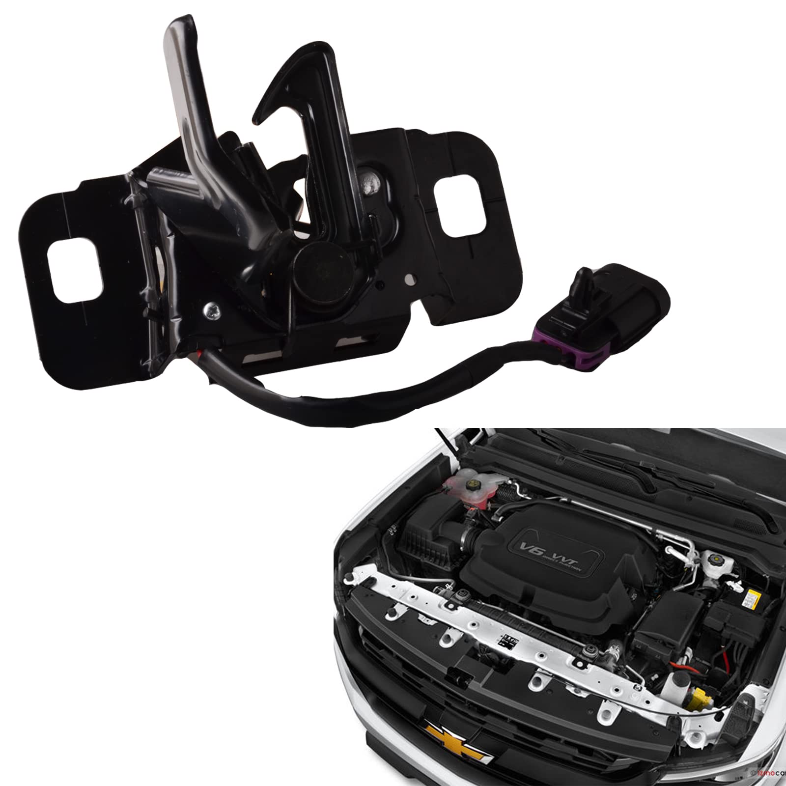 Front Hood Latch Assembly, Car Bonnet Clips Compatible for Chevrolet Colorado 2015-2018 Replace Colorado Hood Lock Latch