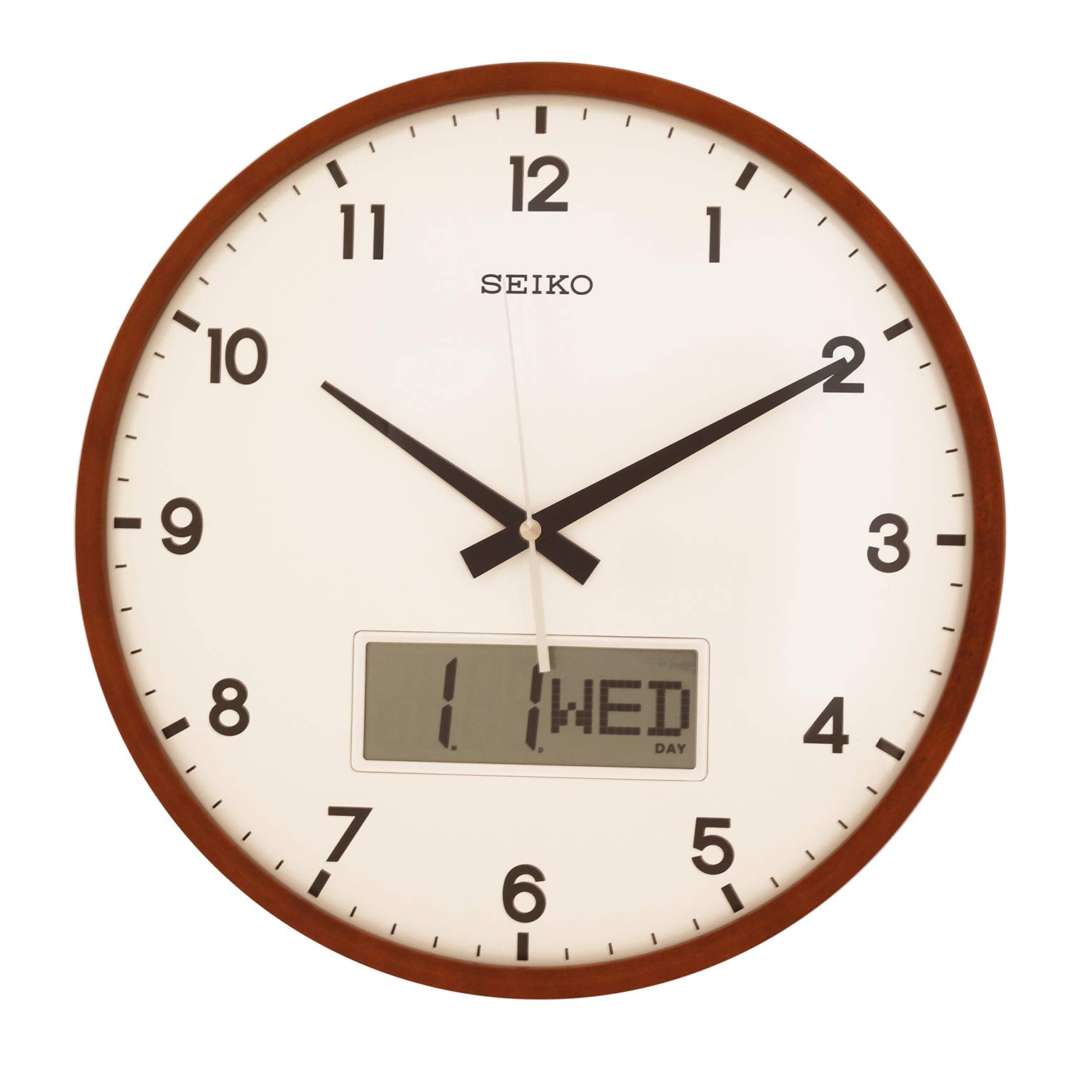 seiko day date wall clock