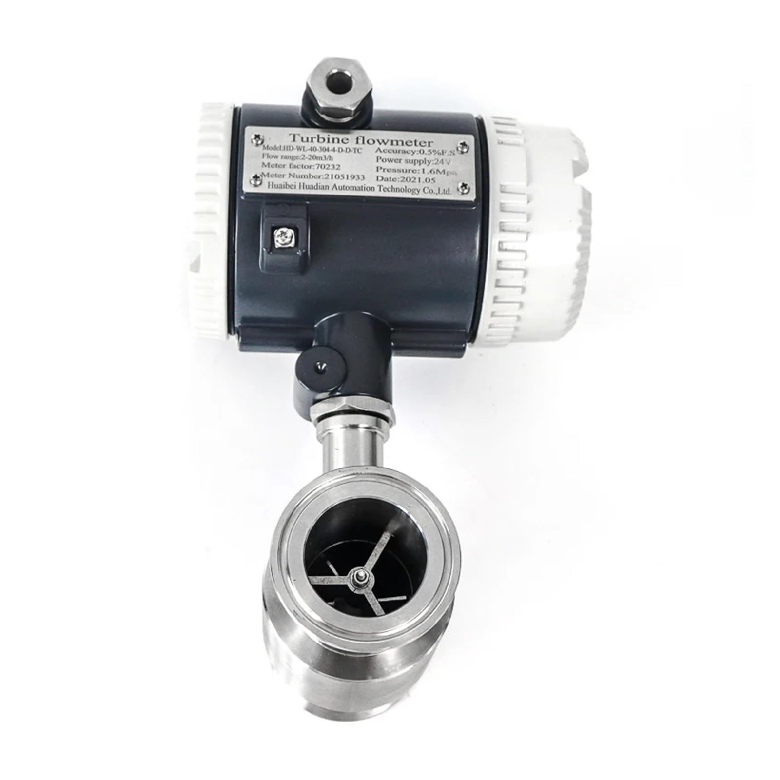 Sensor de flujo de turbina for gas natural/aceite de palma crudo, sensor de flujo electromagnético de 24 V con pantalla LCD. Garantizar la estabilidad(DN25)