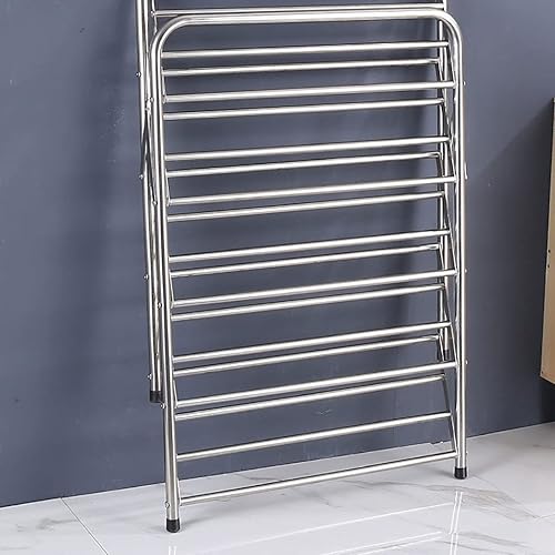 Miniatura 7 de Zapatero organizador de zapatos de 5 niveles, organizador de zapatos plegable portátil, estante de zapatos de acero inoxidable resistente para