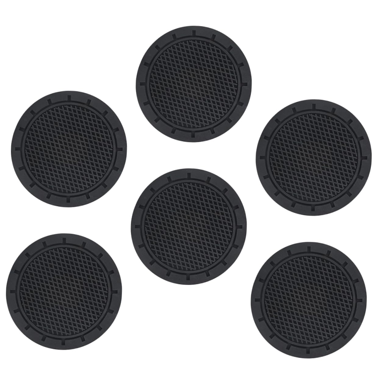 SHERCHPRY Car Accessories Interior 6pcs Non-slip Heat Insulation Coaster Accessories Drinks Travel Pvc Decorative Coaster