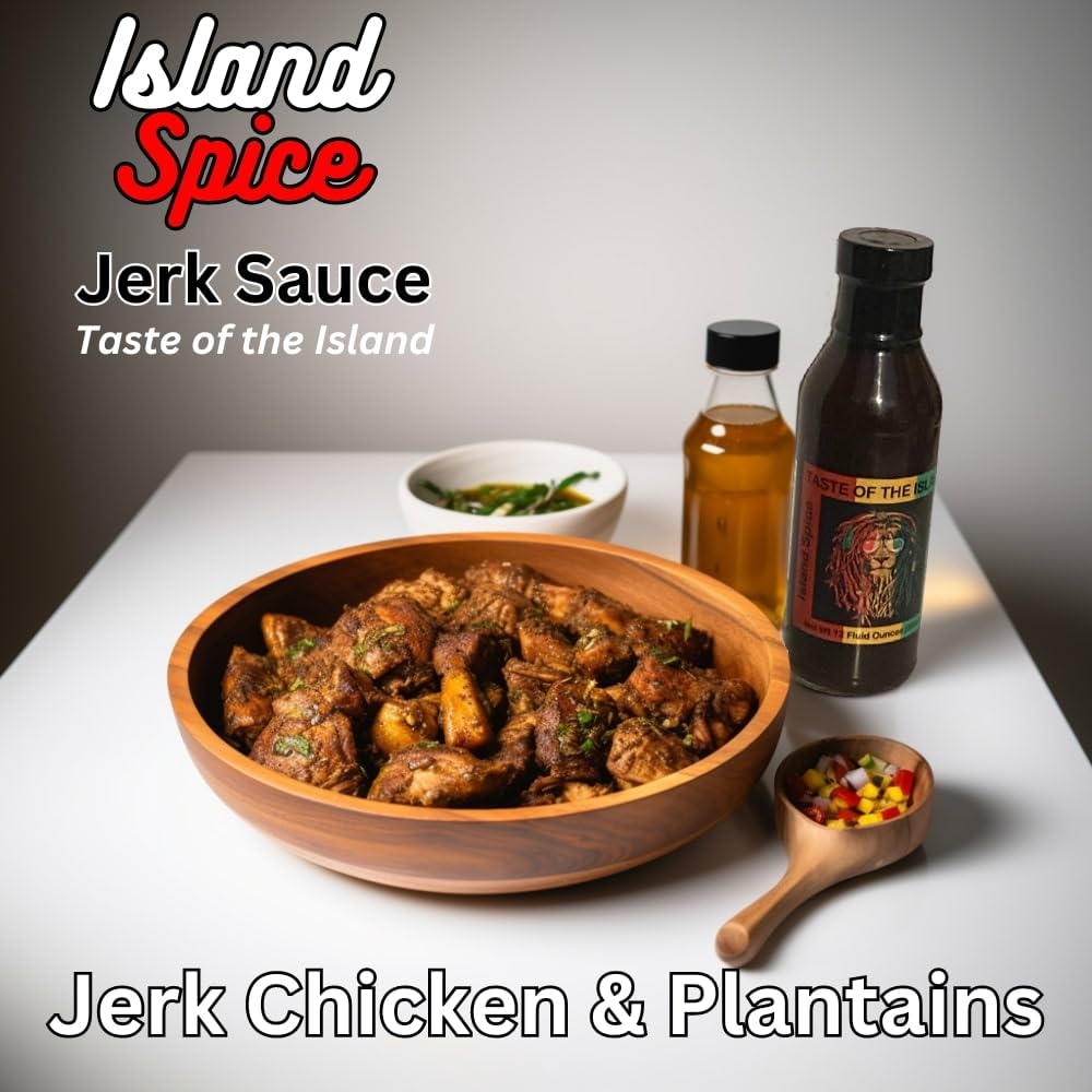 Island Spice “Taste of the Island” Jerk Sauce (Mild), Jamaican BBQ Sauce, Perfect Condiment for Chicken Pork Beef Seafood Burgers and Vegetables, 12oz - Image 7