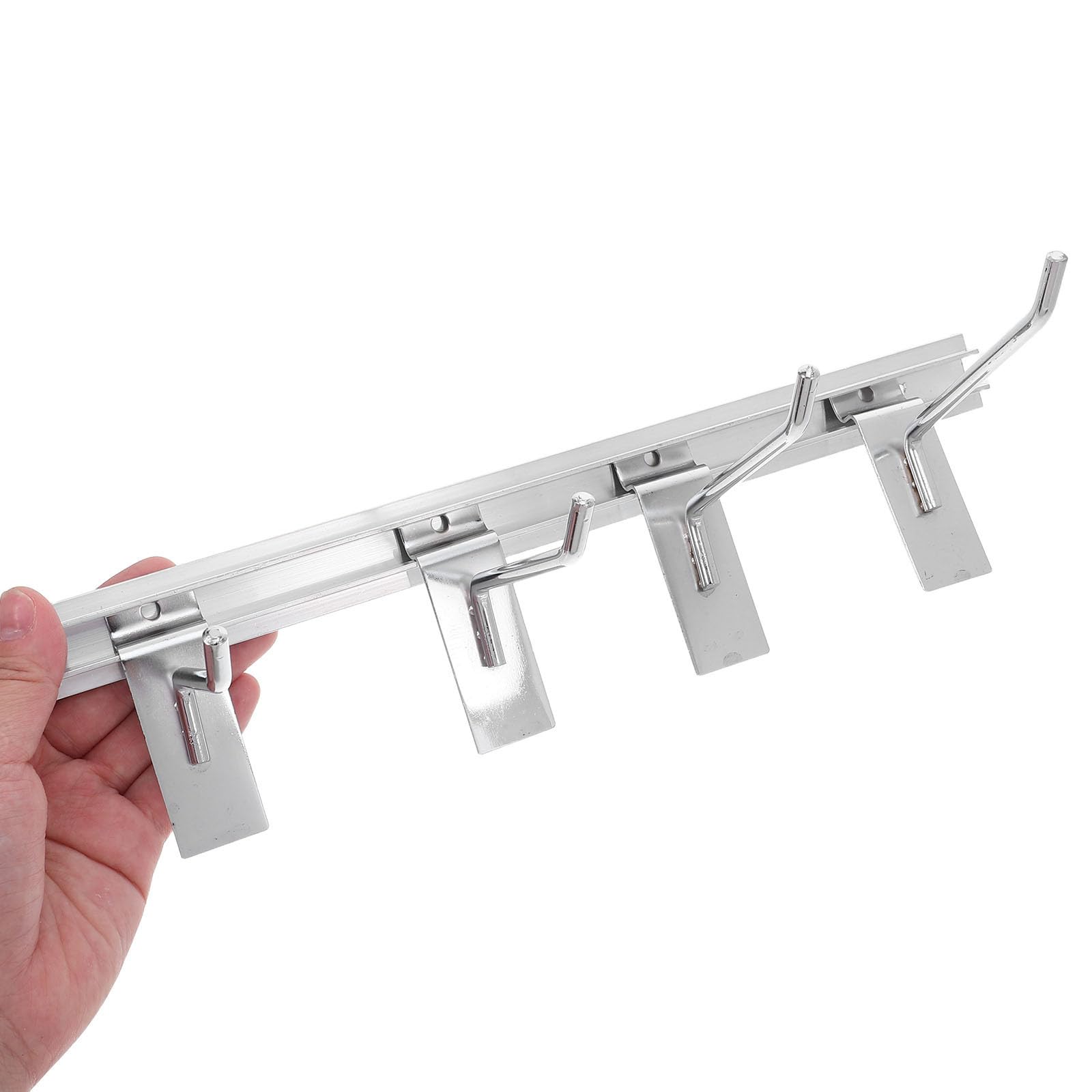 Ganci per Pannello Forato in Ferro Argento per Esposizione Flessibile, Facile Installazione, 2 Set per Casa e Supermercato
