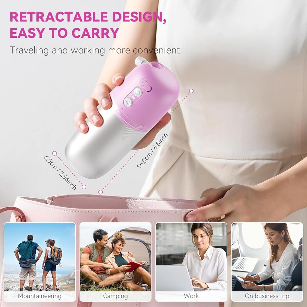 Per Bottiglia Peri per la Cura Postpartum, Bidet Portatile per Viaggi - Versione Elettrica Ricaricabile USB-C con 3 Modalità di Impostazione Della Pressione