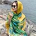 WaJuemy Satin Scarf for Women Fashion Oversized Big Scarves Shawl Spring Summer Lightweight Beach Cover Scarves Wraps Accessories(05Yellow Print)