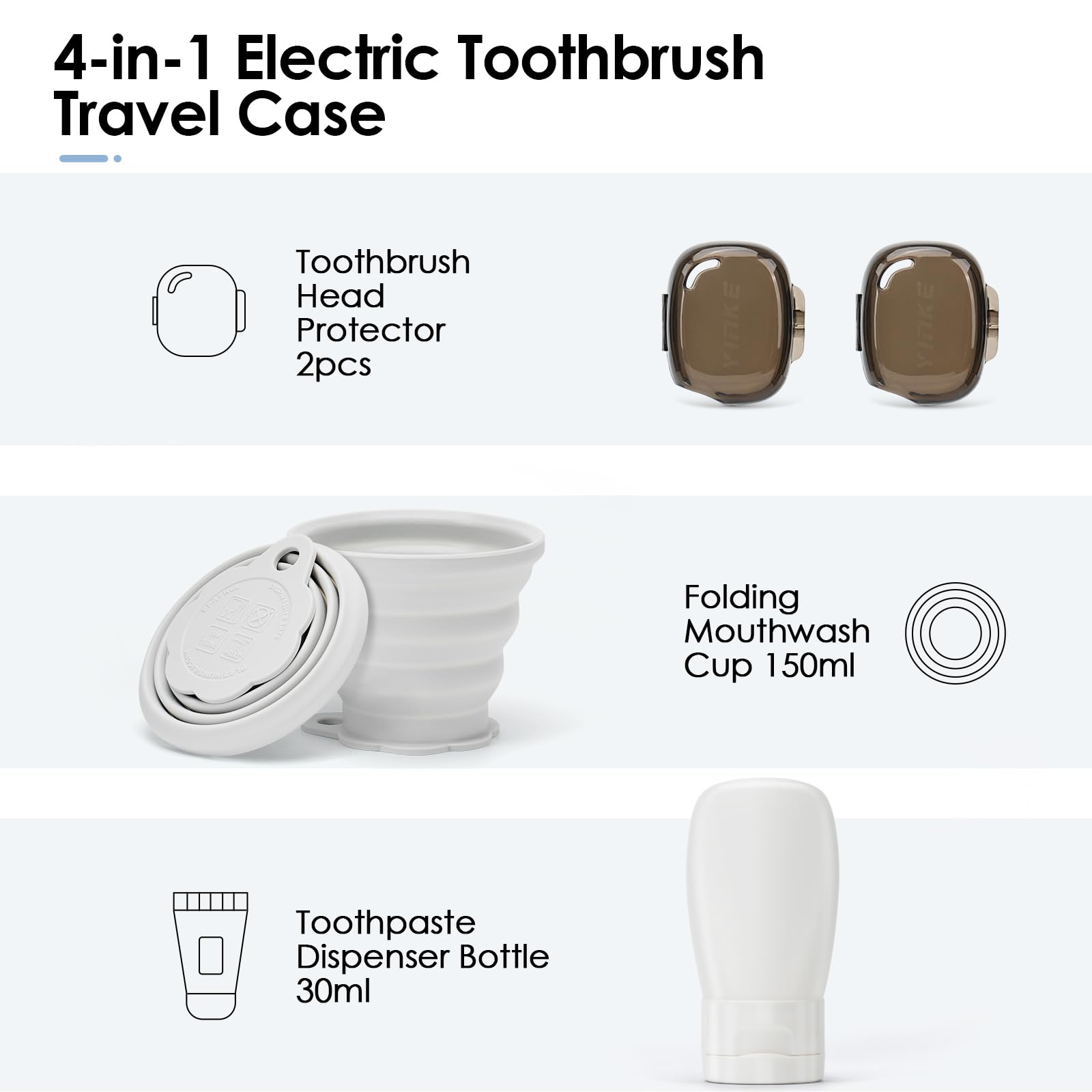 Yinke 2.0 Electric Toothbrush Case for Oral B/Oral-B Pro/Philips Sonicare/Suri Sonic Electric Toothbrush, Electric Toothbrush Travel Case - Image 4