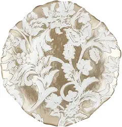 Centro De Mesa Serena Em Vidro 320Ml D15Xa5,5cm Dourada - Full Fit