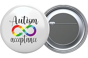 Autism Button, Autism Pin 2.25" Round Pinback Button, Autism Awareness Button