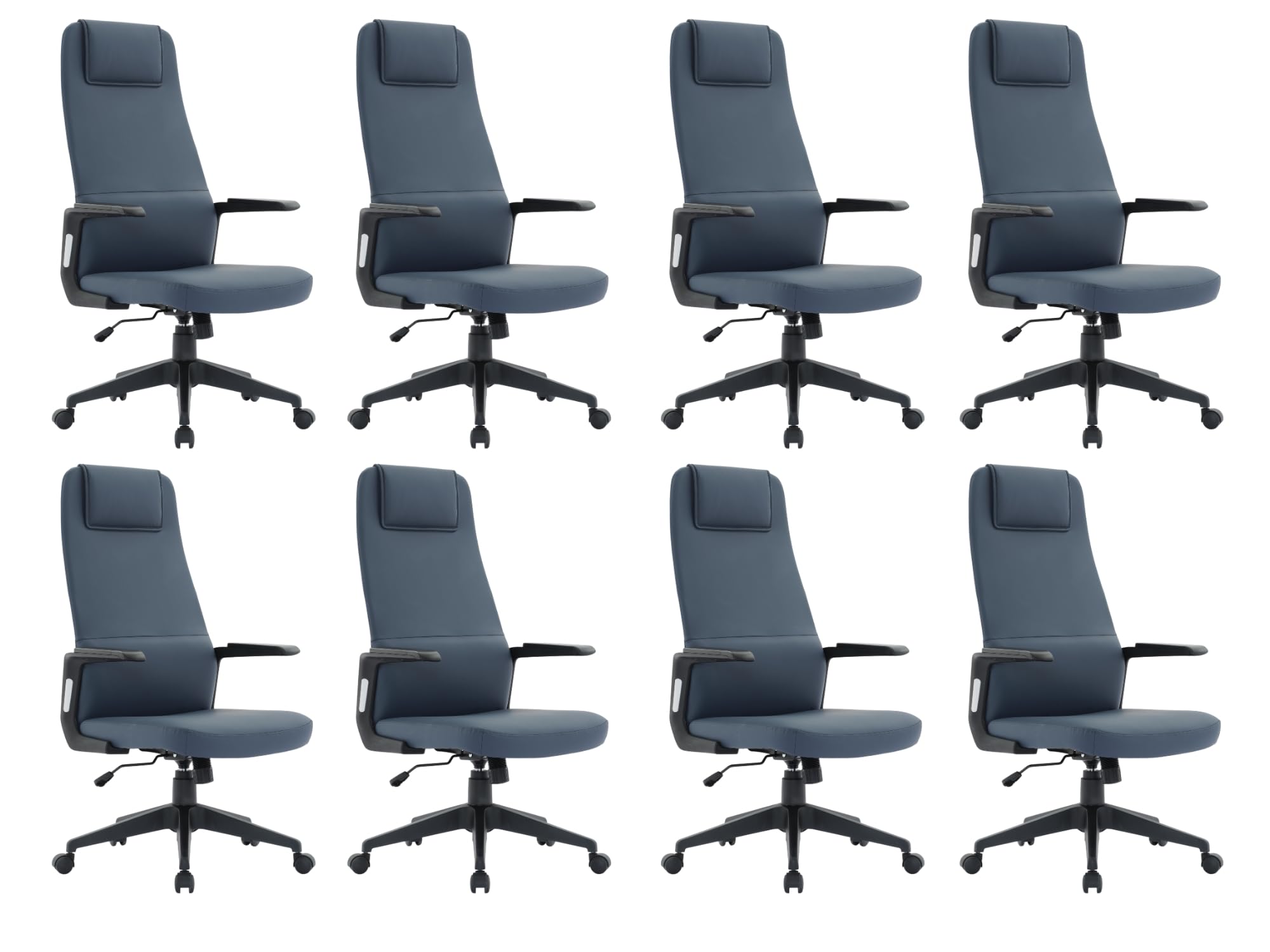 LeisureMod Ergonomic High-Back Leather Office Chair