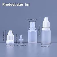 Vista 2 de 12 piezas 5 ml botellas blancas de plástico vacías con cuentagotas flexibles portátiles para líquidos de ojos, pequeños contenedores recargables