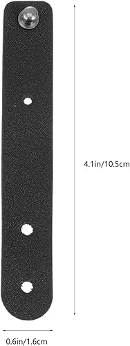 Miniatura 3 de Uonlytech 6 piezas de cuero enrollador de hebilla de cables de PC, soporte de cable de escritorio, soporte de cable de datos, suministros de línea