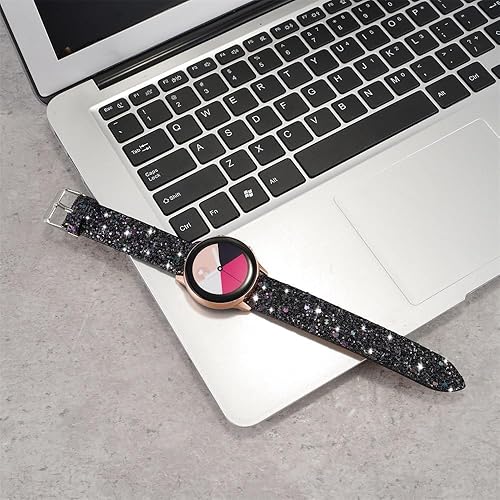 Vista 4 de JOHIPI Correas brillantes compatibles con Samsung Galaxy Watch 7 6 5 4 Band 1.575 in 1.732 inWatch 6 4 Classic 1.693 in 1.850 in 1.811 in 1.654