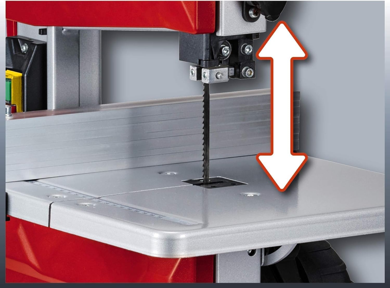 Einhell Electric Bandsaw - 200mm Bench Saw With 45° Tiltable Metal Work Table For Mitre Cuts, Parallel Stop, Dust Extraction - TC-SB 200/1 Portable Band Saw For Woodworking, Crafting And DIY