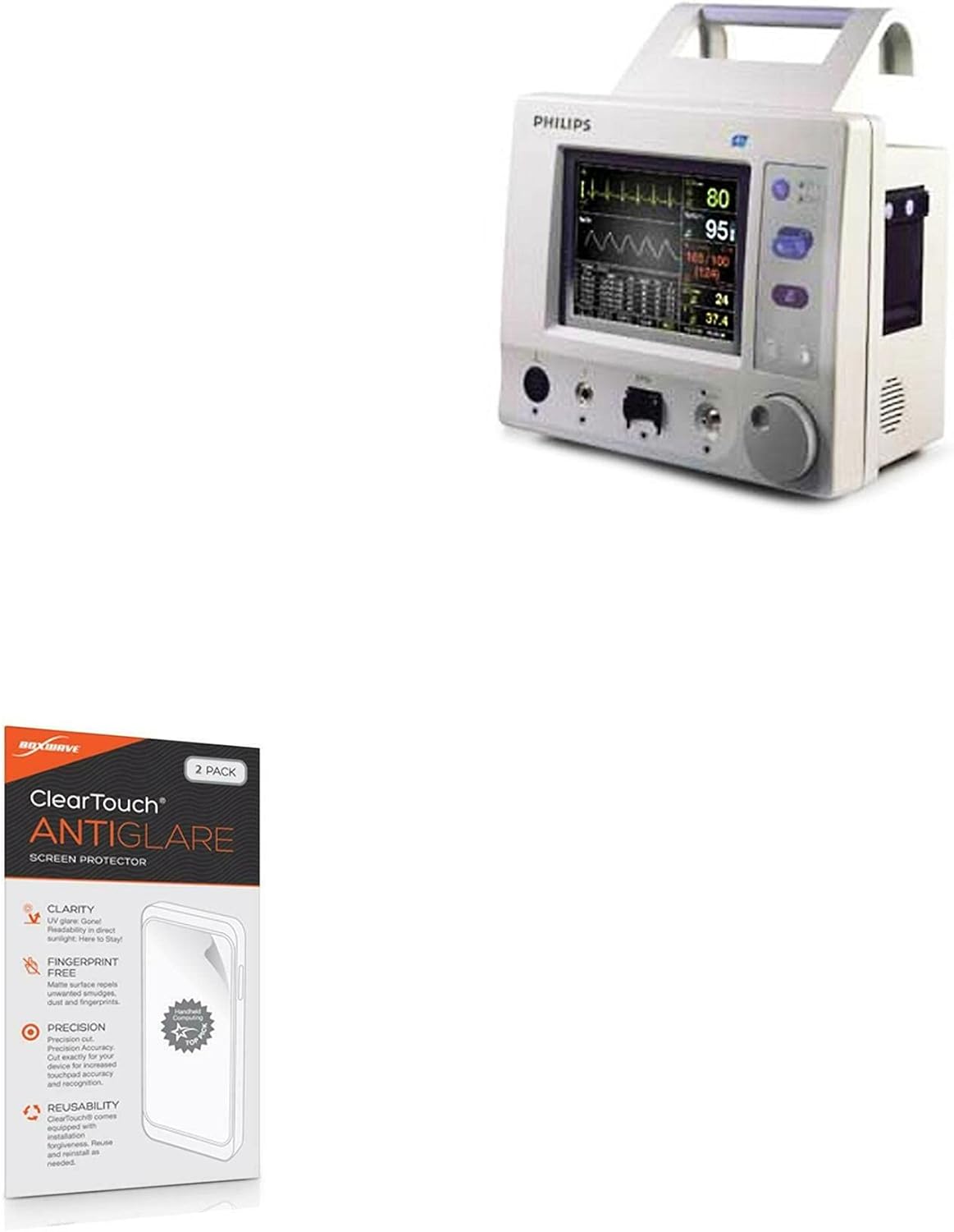 BoxWave Screen Protector Compatible with Philips A3 - ClearTouch Anti-Glare (2-Pack), Anti-Fingerprint Matte Film Skin