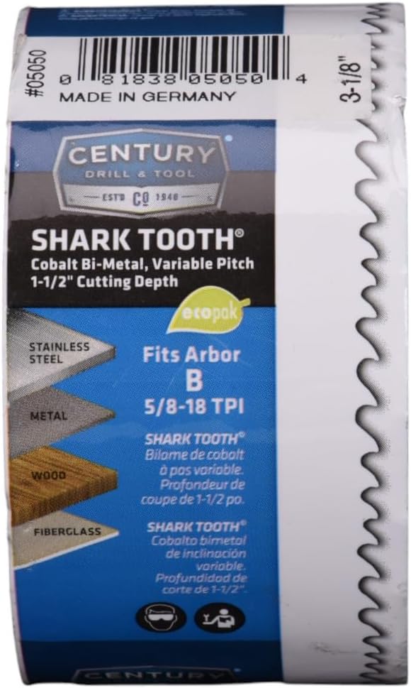 Century Drill & Tool 05050 Bi-Metal Hole Saw, 3-1/8"