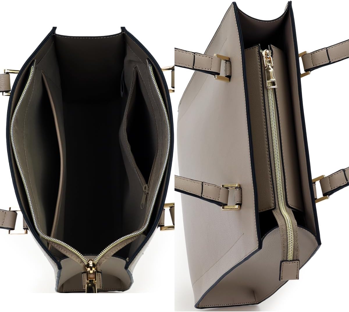 [ANDSHIN] [ アンドシン 縦型 トートバッグ 軽量 A4 大容量 レディース バッグ ファスナー 通勤バッグ A0019