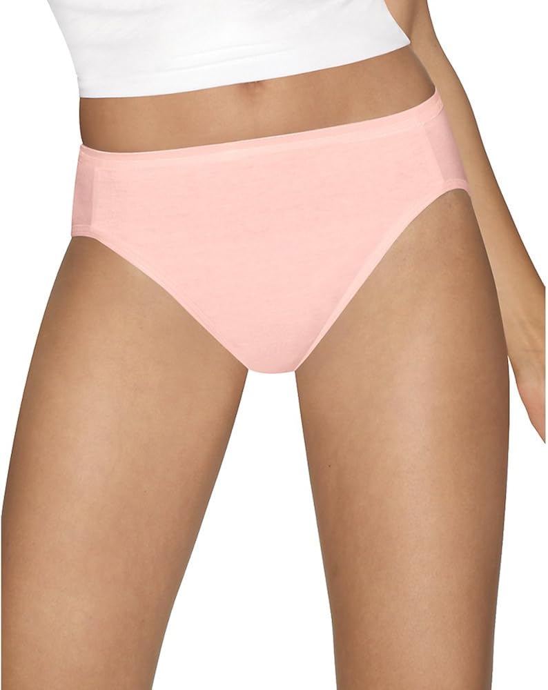 Hanes Women S Ultimate Comfort Cotton Hi Cut Panties 5 Pack At Amazon Women S Clothing Store